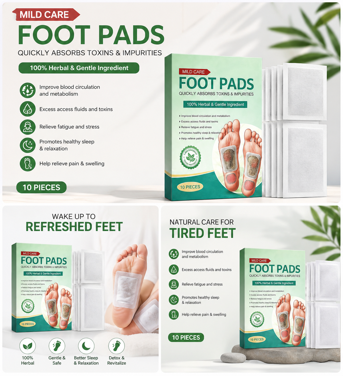 Foot Pads - Detox Foot Patches (Pack of 20)